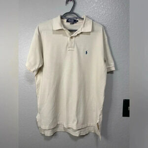 Vintage Men’s Polo by Ralph Lauren Light Yellow Large
